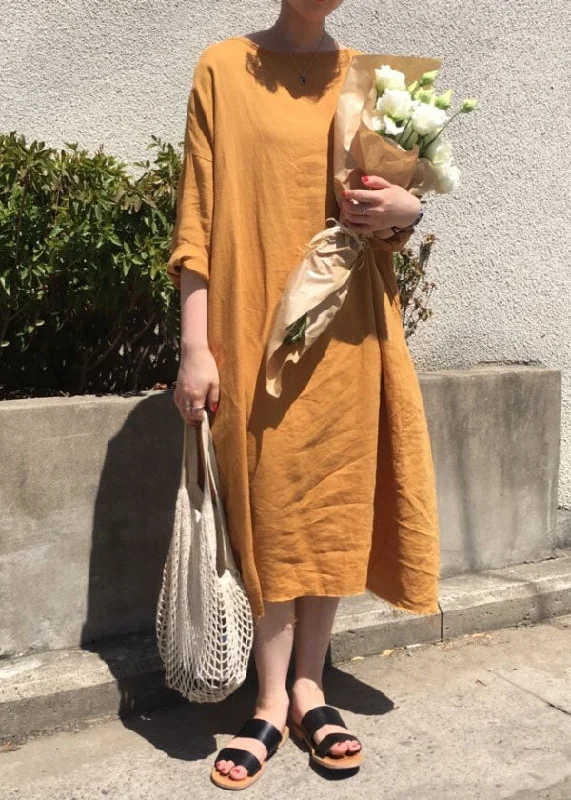 Bonus Savings A-line dressA-line dressBoho Orange O Neck Patchwork Cotton Loose Dress Spring Bonus Savings A-line dressA-line dressBoho Orange O Neck Patchwork Cotton Loose Dress Spring