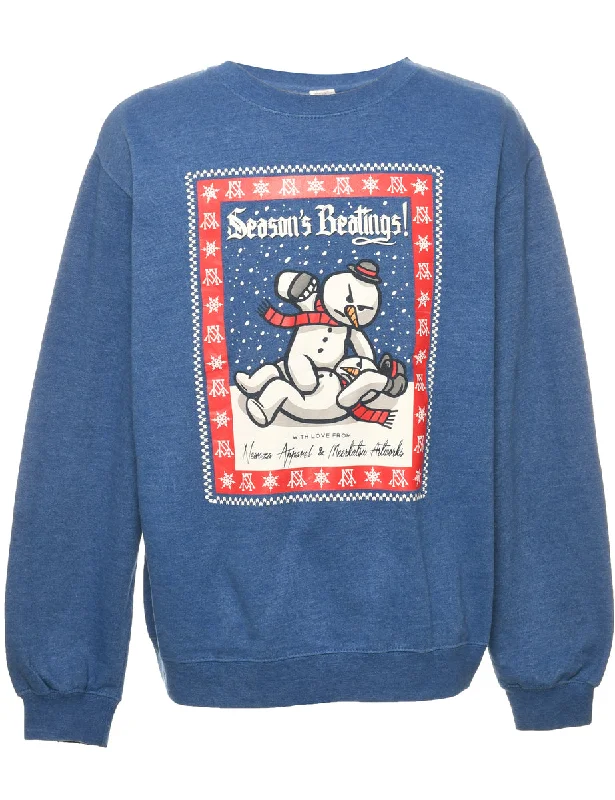Weekend Flash Sale oversized trench coatSnowman Christmas Sweatshirt - L