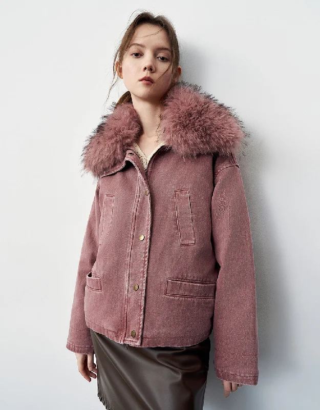 Best Seller Hooded Oversized Denim Padded Coat