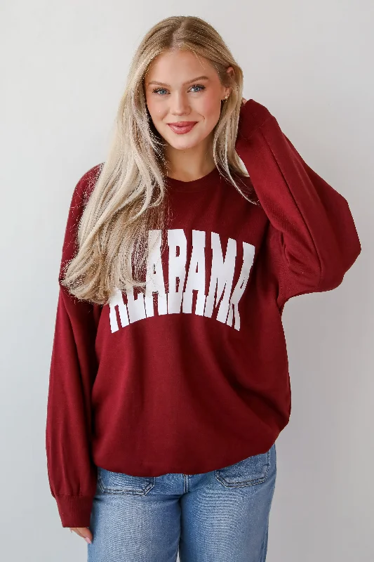 casual workout hoodieCrimson Alabama Sweatshirt