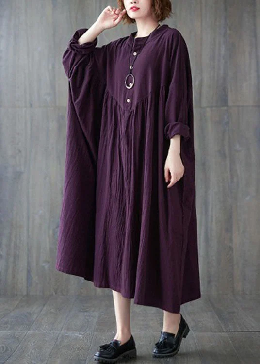 Daily Specials velvet dressvelvet dressPurple Loose Vacation Dresses Stand Collar Spring Daily Specials velvet dressvelvet dressPurple Loose Vacation Dresses Stand Collar Spring
