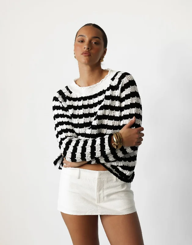 Price Rollback Linden Jumper (Black/White Stripe)