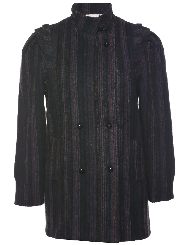 Act Now padded coatStriped Pattern Wool Coat - L