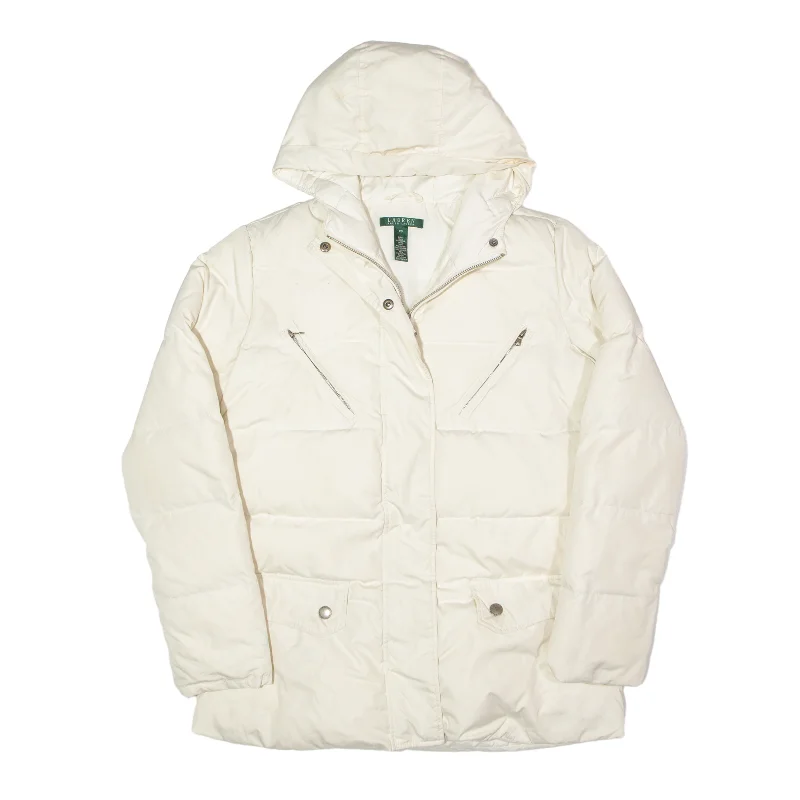 Final Sale contemporary coatLAUREN RALPH LAUREN Down Insulated Parka Style Puffer Jacket Cream Womens XS