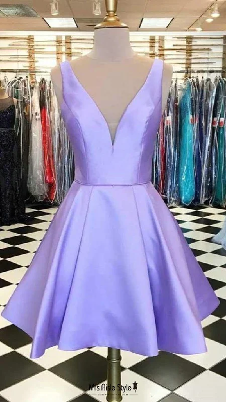 Can't Be Beat ruffle dressruffle dressSimple Short V-neckline Homecoming Dress
