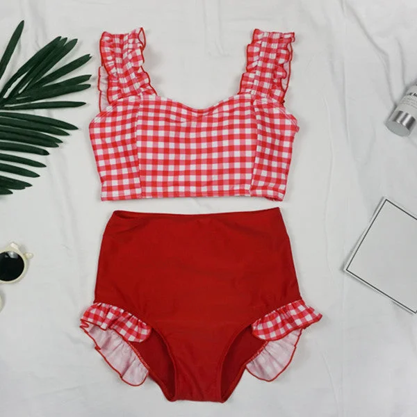 Hurry In YOUVIMI Cute lattice bow swimsuit YV40170