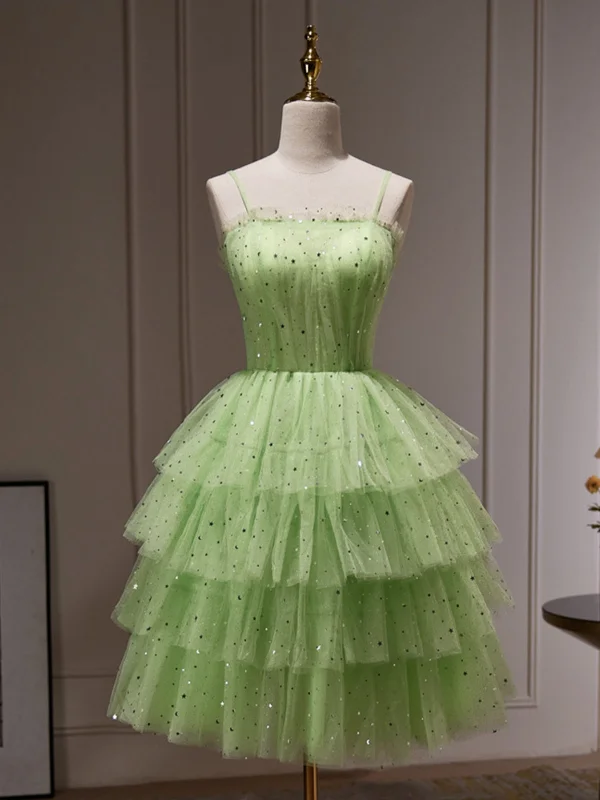 Buy Now fitted bodycon dressfitted bodycon dressPrincess Short Green Tulle Prom Dresses with Sequins, Layered Green Homecoming Dresses, Short Green Formal Graduation Evening Dresses SP2705