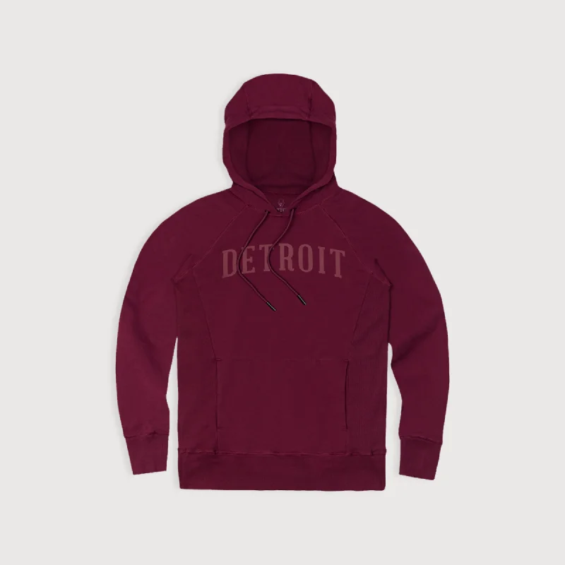 Discount Deals relaxed fit hooded sweatshirtWomen's Detroit Heritage Hoodie - Cherry Discount Deals relaxed fit hooded sweatshirtWomen's Detroit Heritage Hoodie - Cherry