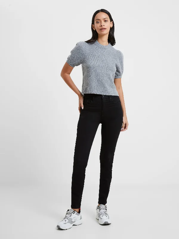 Holiday Sale Vhari Ribbed Short Sleeve Sweater