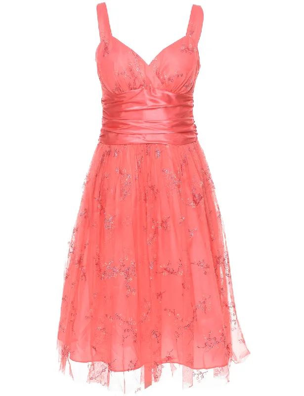 Price Drop cozy coatMetallic Pattern Evening Dress - M