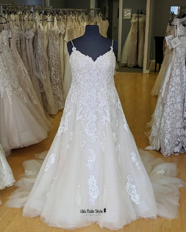 Savings Bonanza fitted cocktail dressfitted cocktail dressSpaghetti Straps Lace Plus Size Wedding Dress