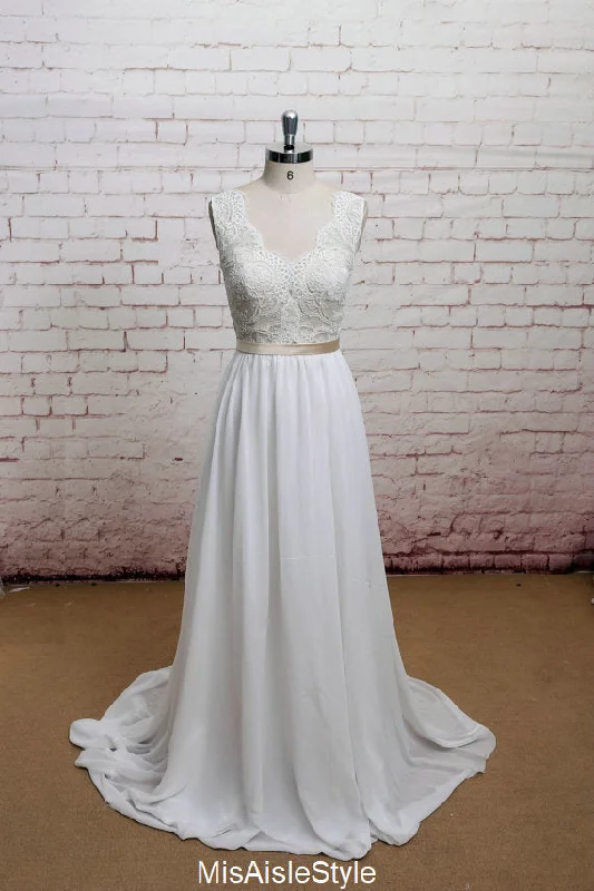 denim dressLow Back Wedding Dress