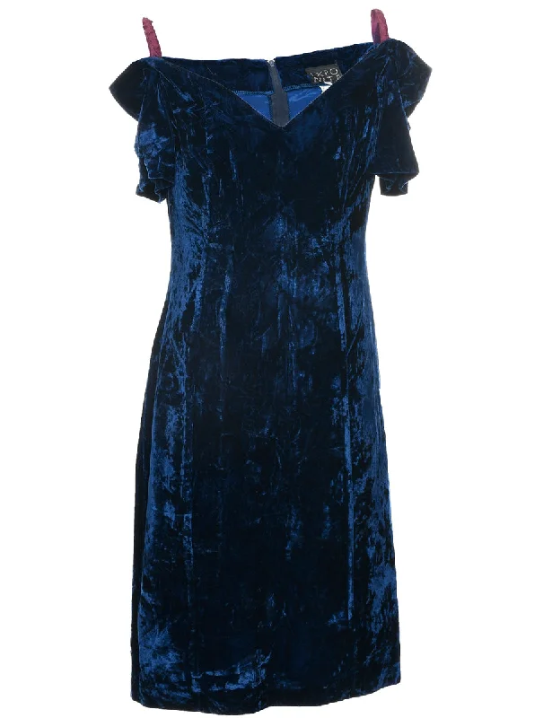 Super Sale chic padded coatVelvet Evening Dress - M