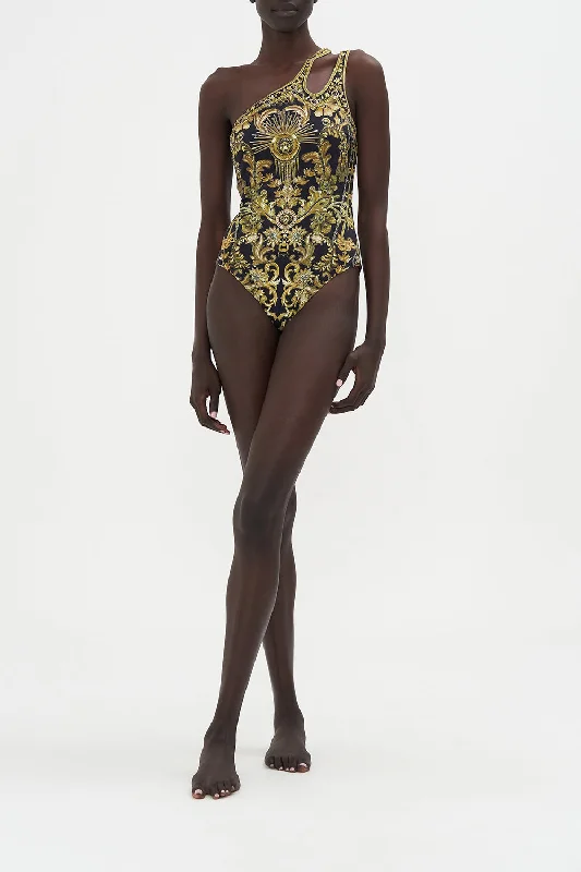 Super Sale CUT OUT ONE SHOULDER ONE PIECE THE NIGHT IS NOIR
