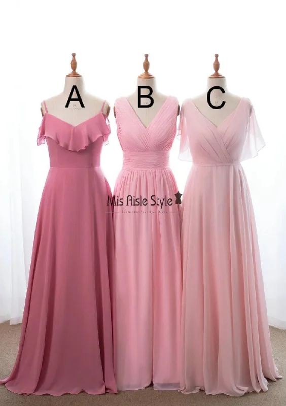 casual dressLong Chiffon Bridesmaid Dress