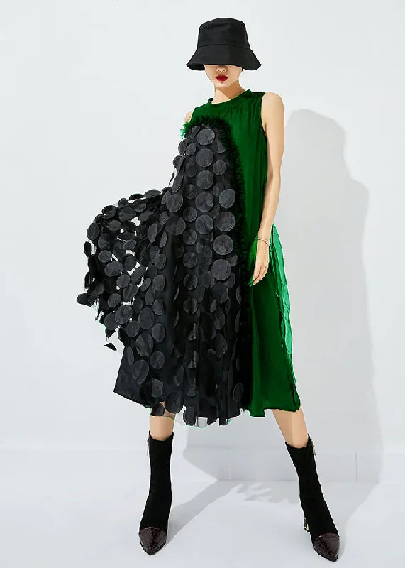 Low Prices wool dresswool dressBohemian Tea Green-Black Dot Asymmetrical Patchwork Wrinkled Tulle Maxi Dress Sleeveless Low Prices wool dresswool dressBohemian Tea Green-Black Dot Asymmetrical Patchwork Wrinkled Tulle Maxi Dress Sleeveless