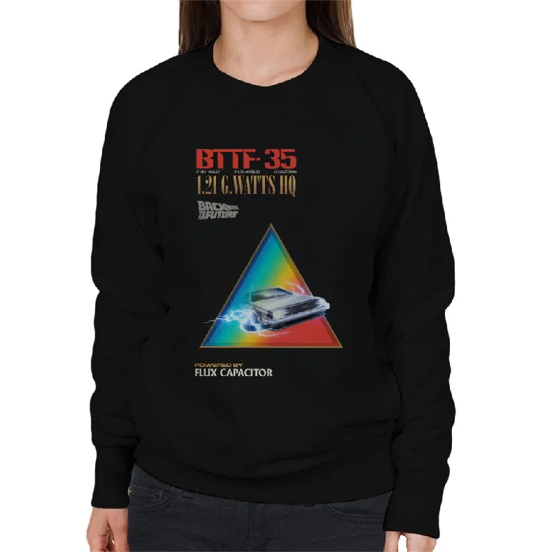 workout style hoodieBack to the Future Delorean 1 21 G Watts Hq Colour Fade Women's Sweatshirt