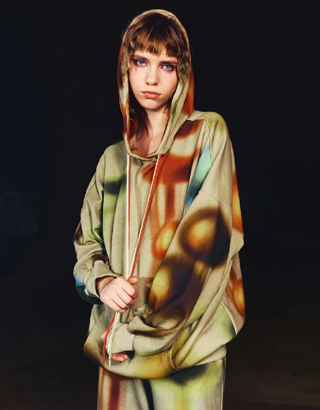 Super Deal Printed Hooded Sweatshirt