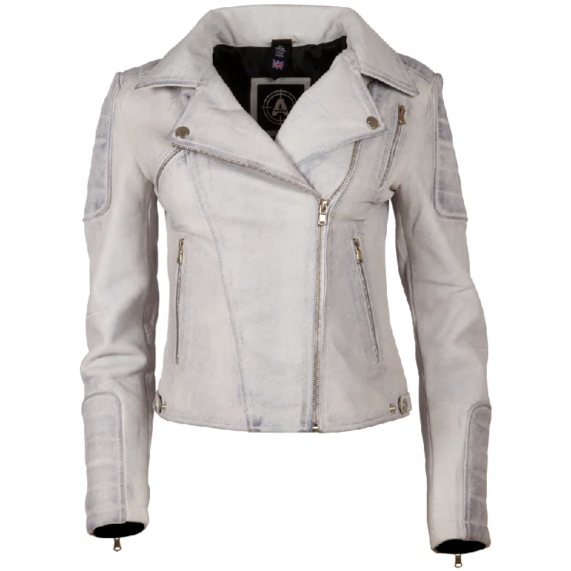 wool-blend coatK014 Women's Jacket - Dirty White