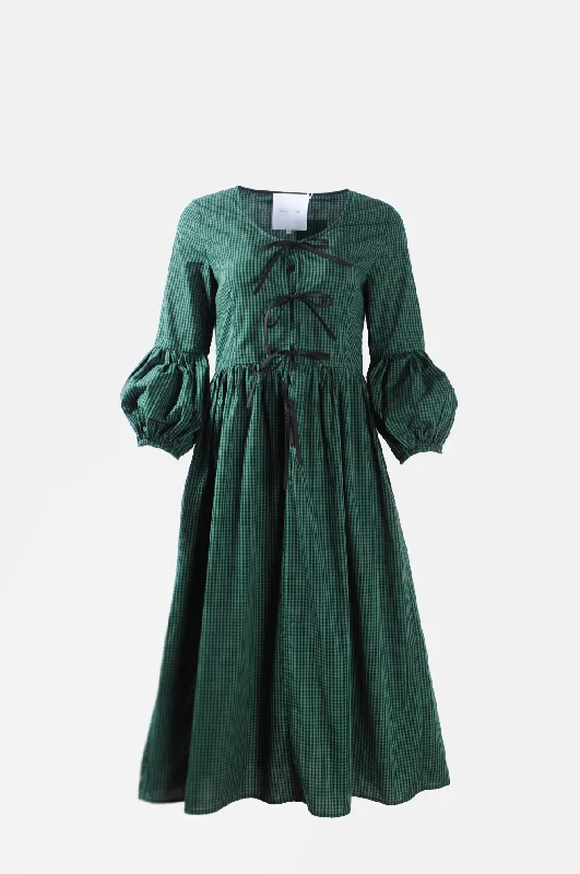 Value Deals loose fit athletic hoodieGreta Dress Side Pockets Green Check