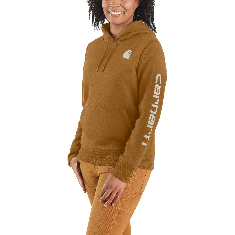 Big Discounts stylish lightweight coatCarhartt Women's Clarksburg Graphic Sleeve Hoodie_Carhartt Brown