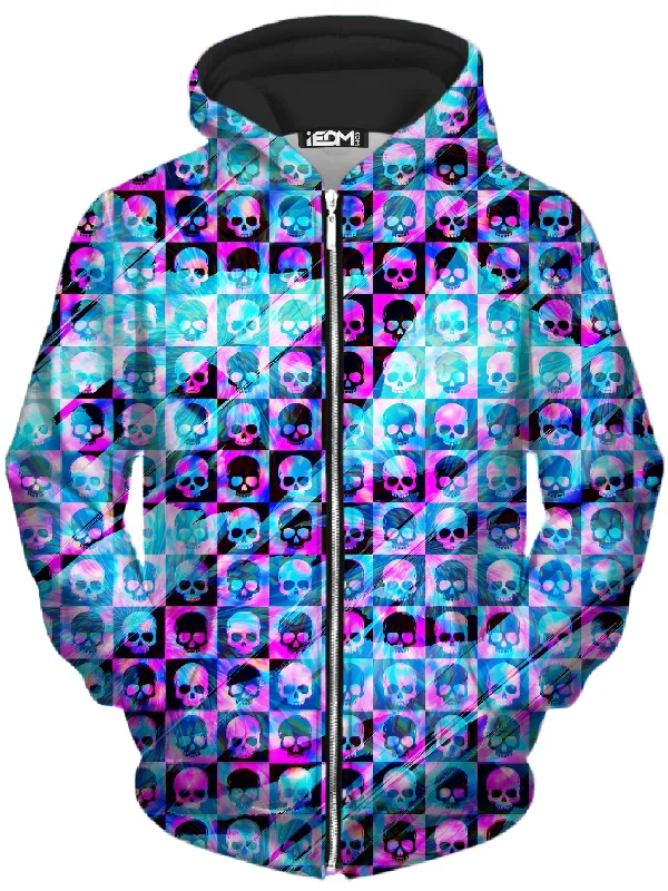 Act Fast soft pullover hoodieSkull Fam Blue Unisex Zip-Up Hoodie