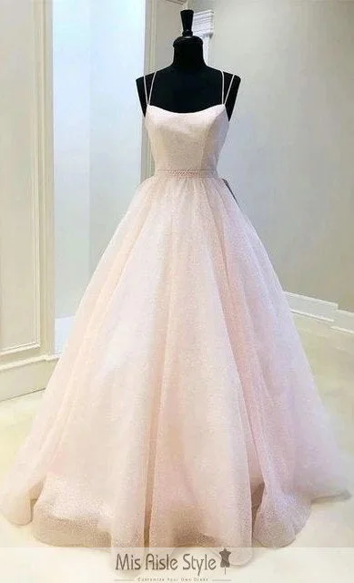 Price Buster casual day dresscasual day dressDouble Straps Blush Sparkle Prom Dress