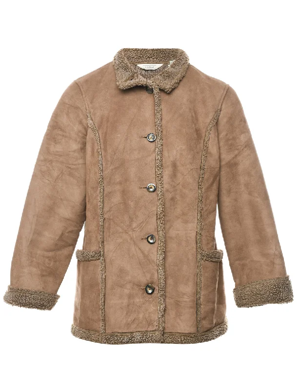 Grand Opening Sale comfortable outerwearL.L. Bean Light Brown Shearling Lined Coat - M