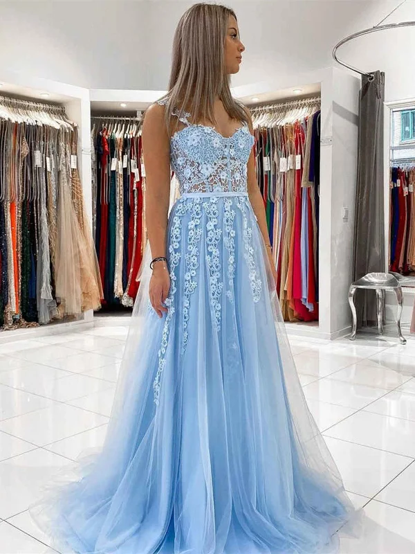 Act Fast casual knit dresscasual knit dressOpen Back Light Blue Tulle Lace Floral Long Prom Dresses, Light Blue Lace Formal Graduation Evening Dresses with 3D Flowers SP2270