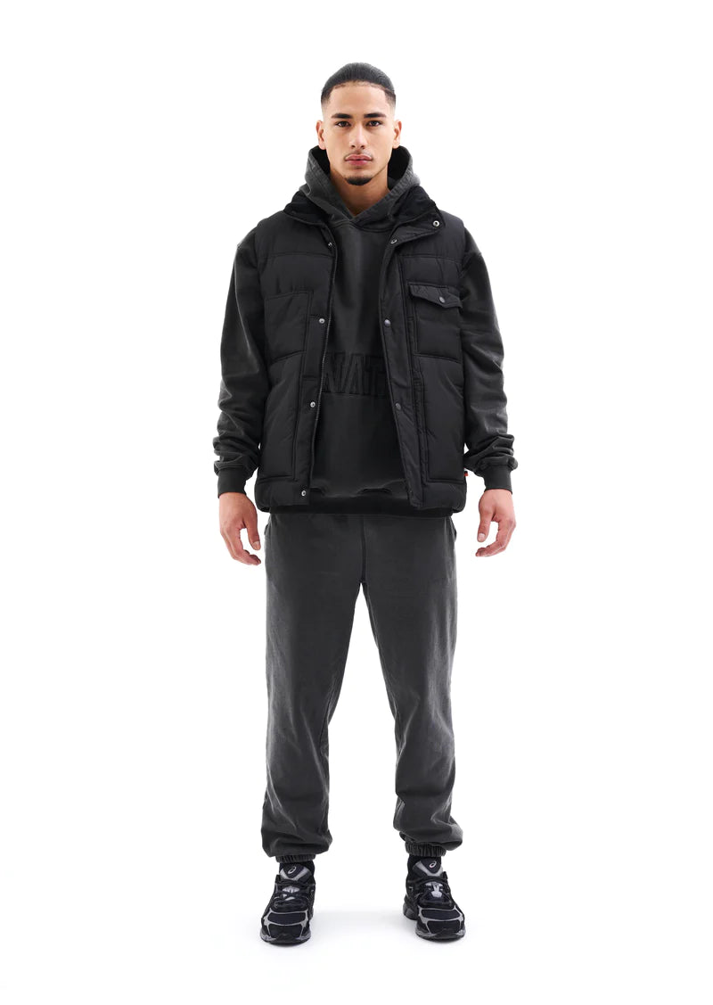 Price Buster versatile gym hoodieCUTBACK VEST IN BLACK