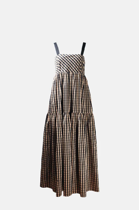 Super Deal high-performance athletic hoodieEaston Dress Black & Brown Gingham