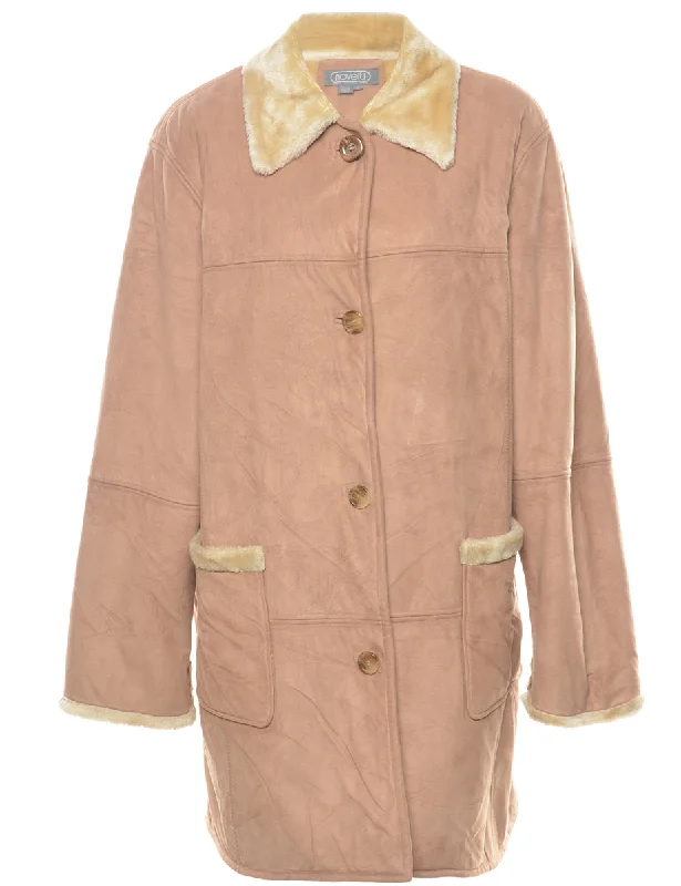 New Markdowns stylish peacoatBrown Coat - L