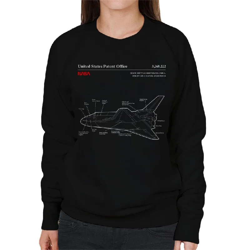 Exclusive Deal premium gym hoodieNASA Space Shuttle Orbiter Blueprint Women's Sweatshirt Exclusive Deal premium gym hoodieNASA Space Shuttle Orbiter Blueprint Women's Sweatshirt