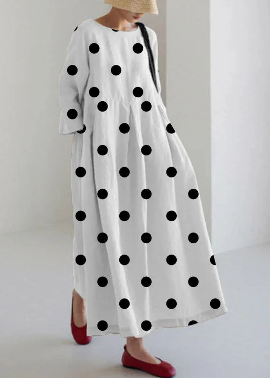 White polka dots/Ships 15 Days