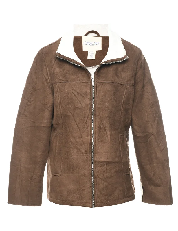 Price Fest graphic coatCherokee Shearling Lining Midi Length Coat - M