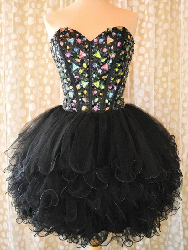 Daily Specials off-shoulder dressoff-shoulder dressShort Black Sweetheart Neck Prom Dresses, Short Black Homecoming Dresses