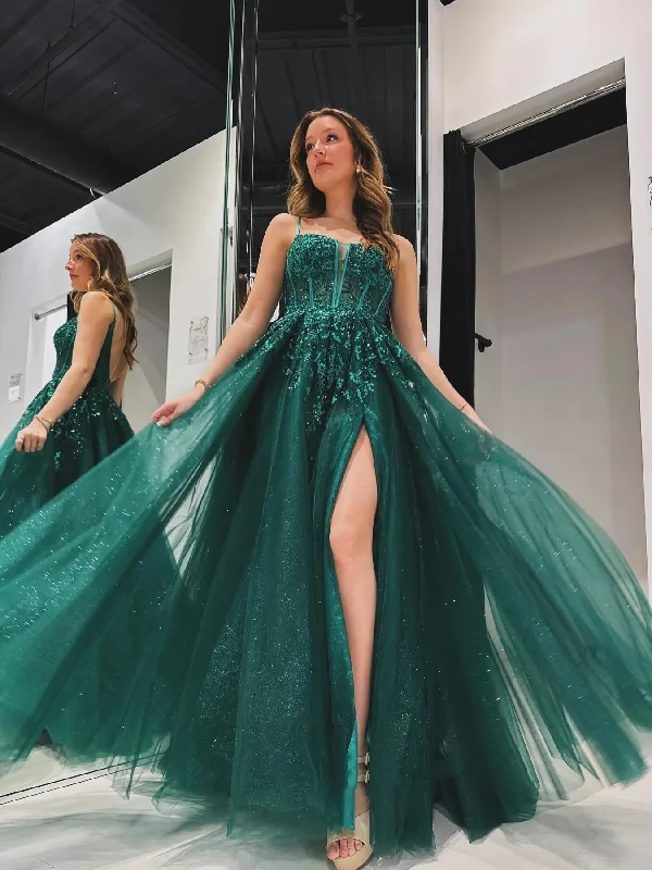 Deal Dash cocktail party dresscocktail party dressA Line V Neck Backless Green Lace Long Prom Dresses with High Slit, Green Lace Formal Graduation Evening Dresses SP3035 Deal Dash cocktail party dresscocktail party dressA Line V Neck Backless Green Lace Long Prom Dresses with High Slit, Green Lace Formal Graduation Evening Dresses SP3035