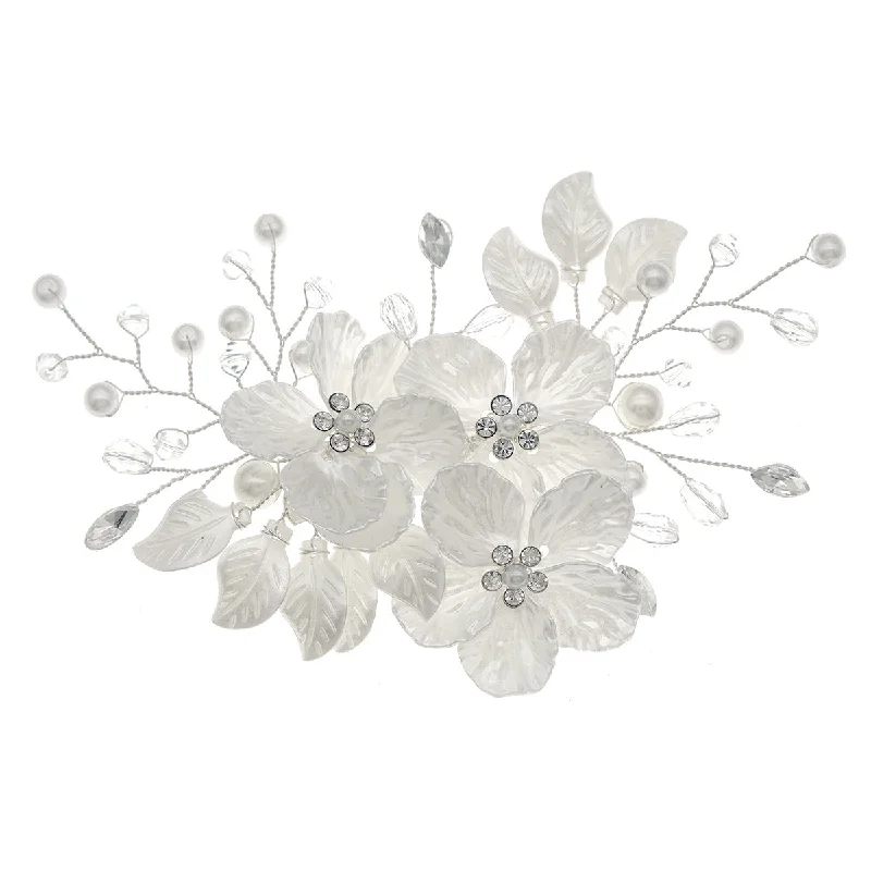 While Supplies Last shift dressshift dressBeautiful acrylic flower set comb bride hair pearl clip Headpieces 736331094787