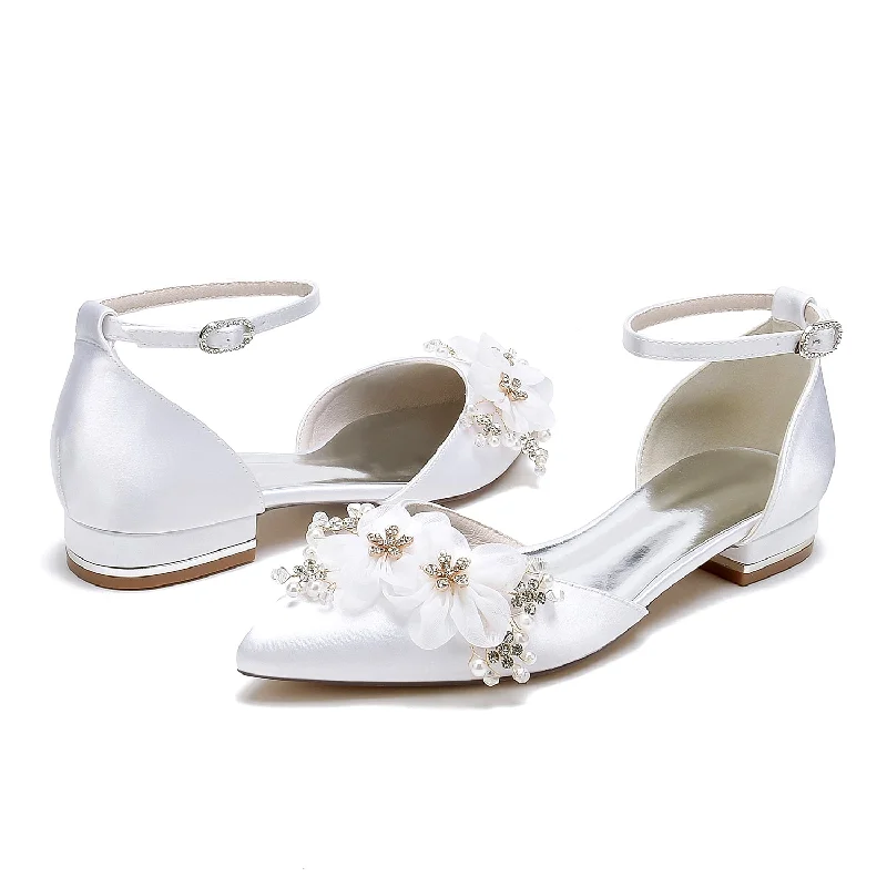 flowy evening dressFlat Heel 2.5cm Silk-Like Shoes CK0455