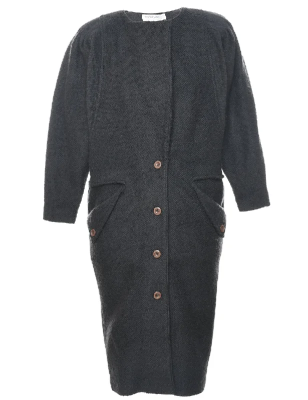 casual sports coatDark Grey Wool Coat - L