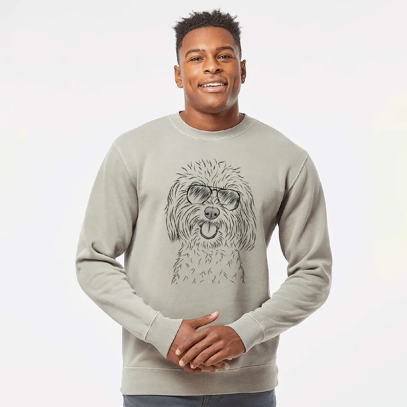 Deep Discounts premium athletic sweatshirtAviator Cuddles the Coton de Tulear - Unisex Pigment Dyed Crew Sweatshirt Deep Discounts premium athletic sweatshirtAviator Cuddles the Coton de Tulear - Unisex Pigment Dyed Crew Sweatshirt
