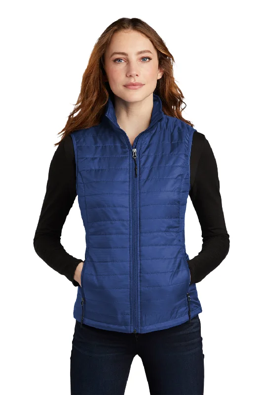 While Supplies Last modern coatPort Authority Womens Water Resistant Packable Puffy Full Zip Vest - Cobalt Blue While Supplies Last modern coatPort Authority Womens Water Resistant Packable Puffy Full Zip Vest - Cobalt Blue