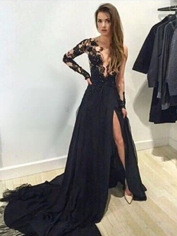 Savings Spectacular flowy dressflowy dressCustom Made Long Sleeves Black Lace Prom Dresses With Train, Black Lace Formal Dresses Savings Spectacular flowy dressflowy dressCustom Made Long Sleeves Black Lace Prom Dresses With Train, Black Lace Formal Dresses