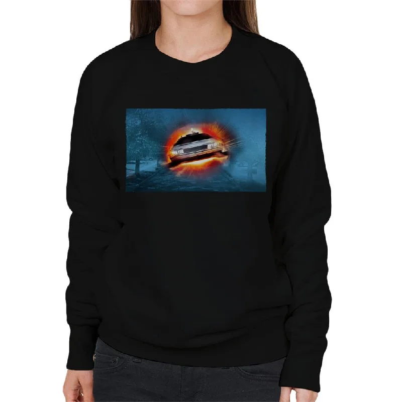 warm athletic hoodieBack to the Future Delorean Cinematic Take Off Women's Sweatshirt