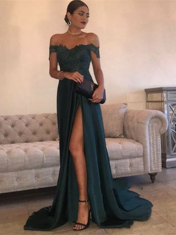 Exclusive Access puff sleeve dresspuff sleeve dressSexy Dark Green A Line Off Shoulder Lace Prom Dresses With Train, Dark Green Lace Prom Gown Exclusive Access puff sleeve dresspuff sleeve dressSexy Dark Green A Line Off Shoulder Lace Prom Dresses With Train, Dark Green Lace Prom Gown