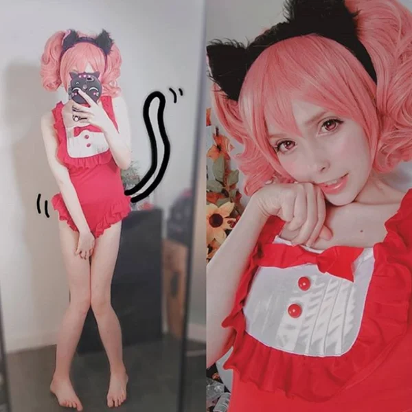 Quick Sale Review For Red Bowknot Lotus Leaf One-Piece Swimsuit YV16095