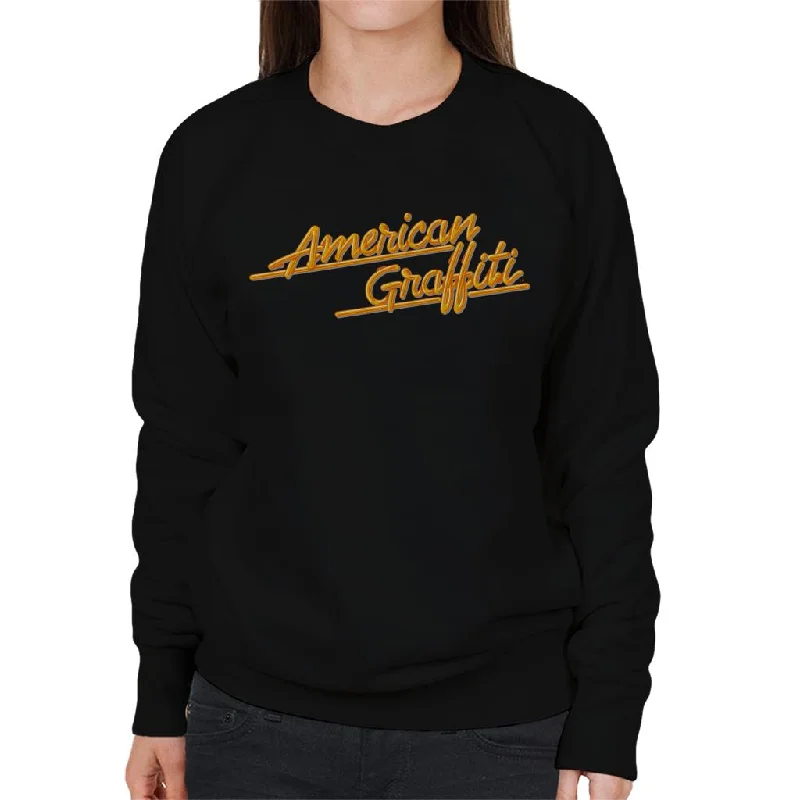 functional sports hoodieAmerican Graffiti Orange Logo Women's Sweatshirt