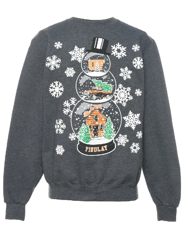 Super Deal premium coatSnowman Christmas Sweatshirt - S