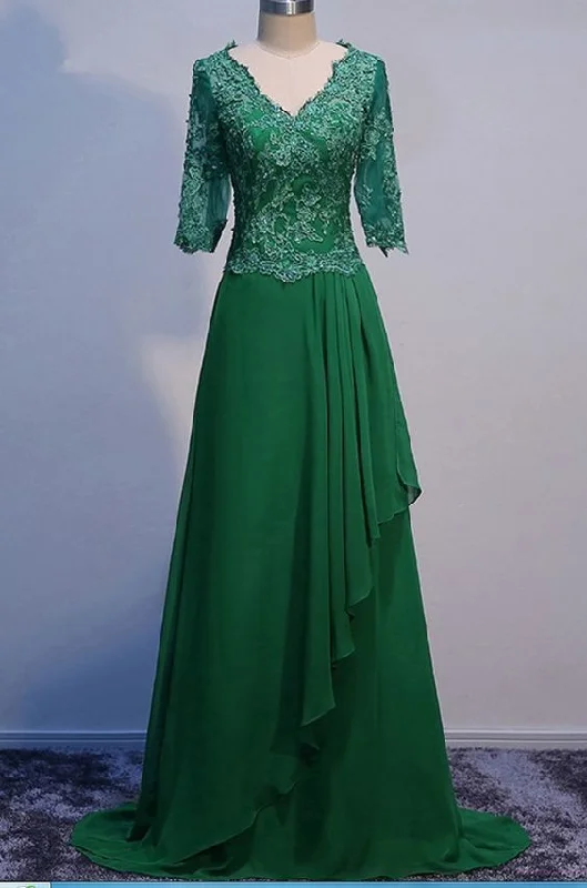 Savings Spectacular trendy wrap dresstrendy wrap dressLong Sleeve Green Mother of The Bride Dress