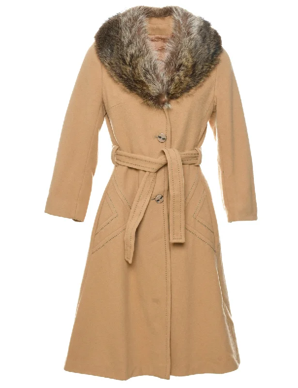 Great Deals puffer jacketLight Brown Wool Coat - M